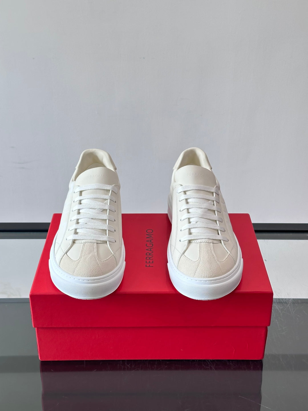 Ferragam* Men’s Cowhide Leather Platform Sneakers | Bold Profile, Refined Urban Style