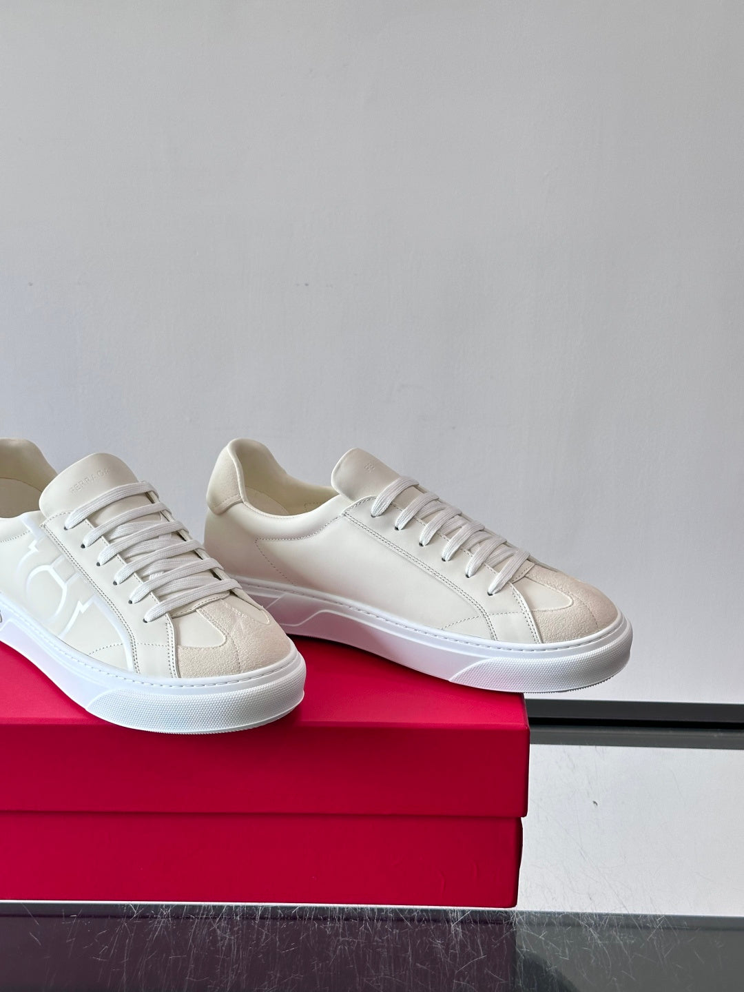 Ferragam* Men’s Cowhide Leather Platform Sneakers | Bold Profile, Refined Urban Style