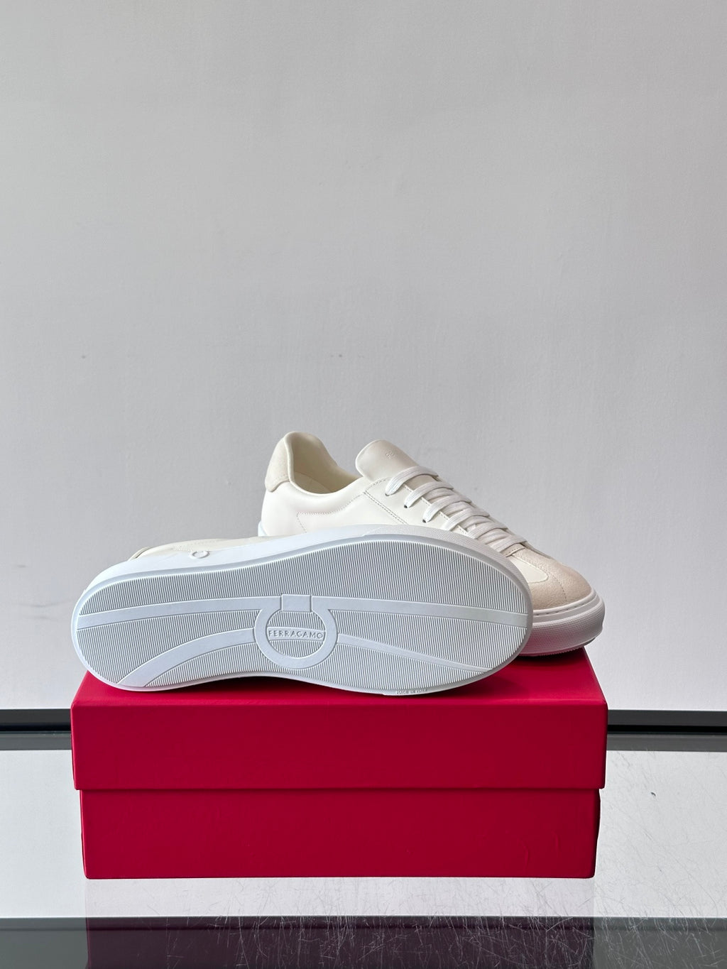 Ferragam* Men’s Cowhide Leather Platform Sneakers | Bold Profile, Refined Urban Style