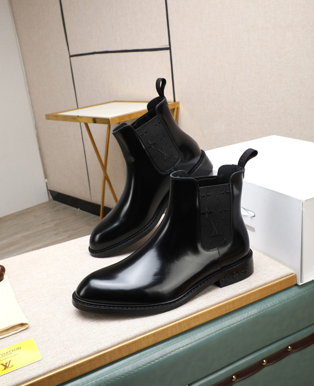 Black Leather Chelsea Boots | Polished Finish, Sleek Smart-Casual Style