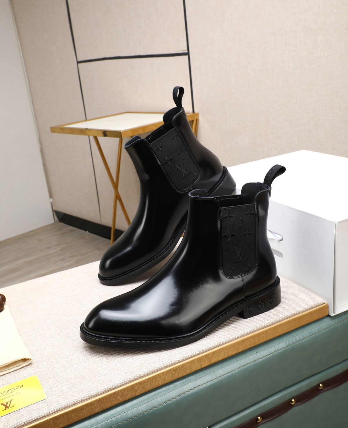 Black Leather Chelsea Boots | Polished Finish, Sleek Smart-Casual Style