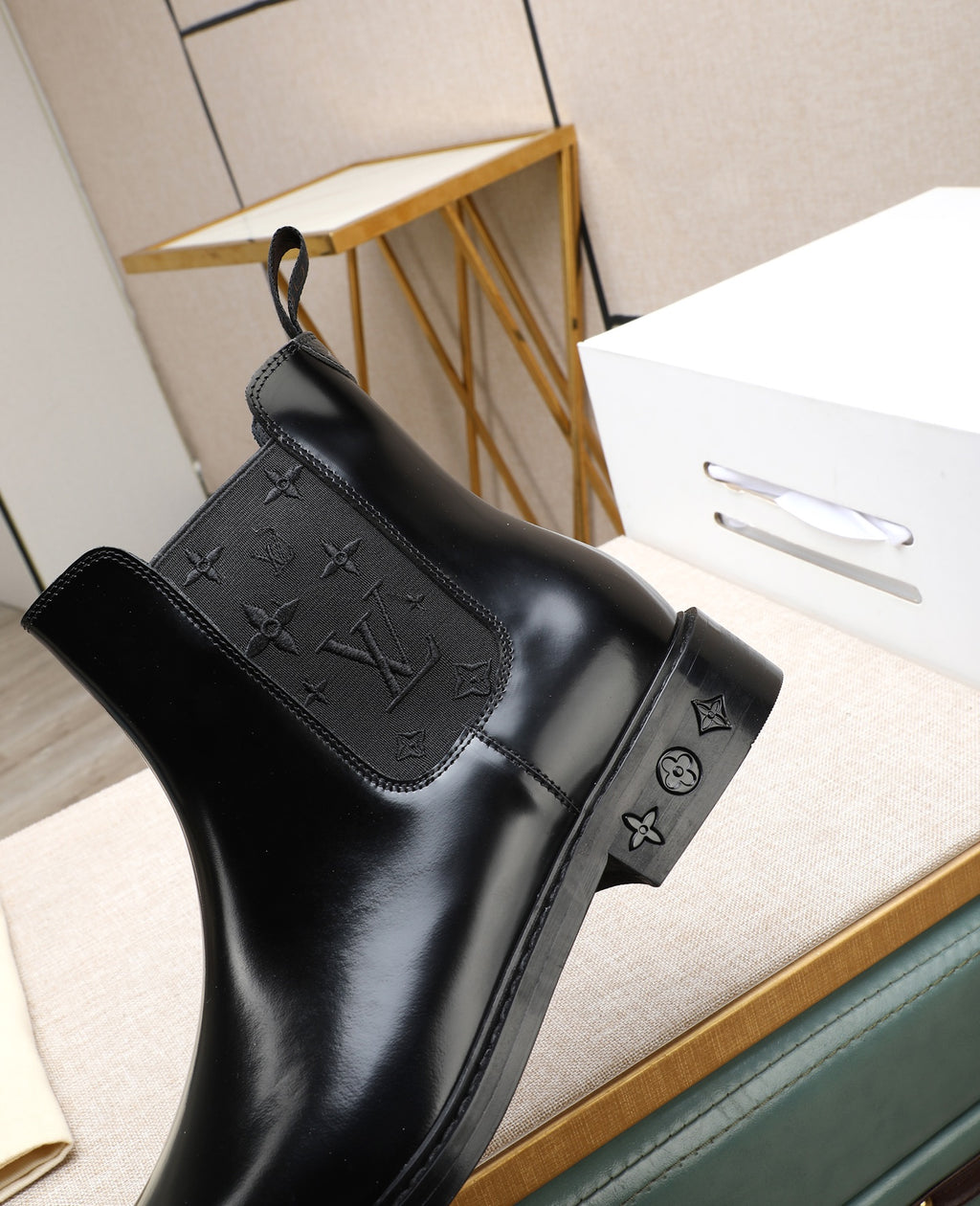 Black Leather Chelsea Boots | Polished Finish, Sleek Smart-Casual Style