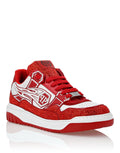 Philipp Plein Moon Walker Red & White Low-Top Sneakers | Sparkling Statement Style