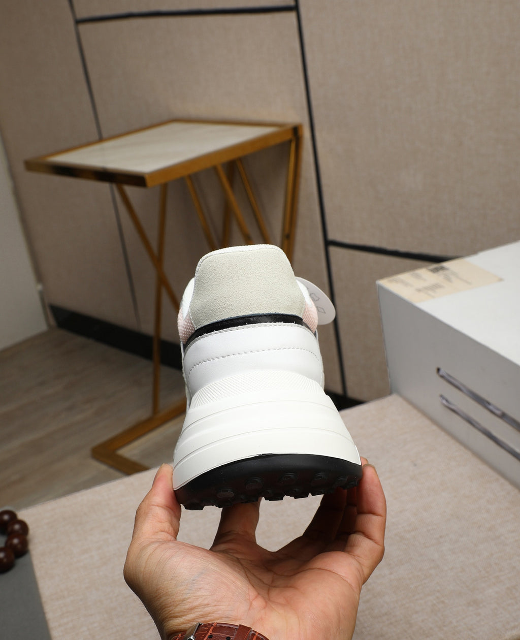 Hogan Hyperlight White Platform Sneakers with Black H Logo, Lightweight Everyday Luxury