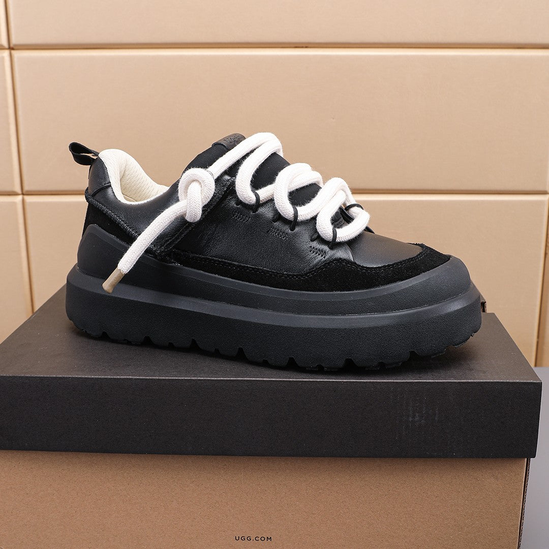 Black & White Chunky Sneakers | Bold Rope Laces & Urban Utility Style