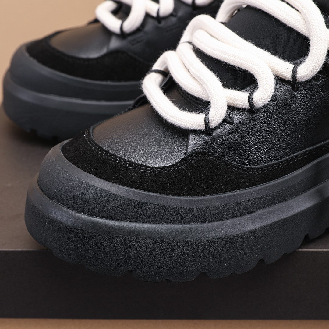 Black & White Chunky Sneakers | Bold Rope Laces & Urban Utility Style