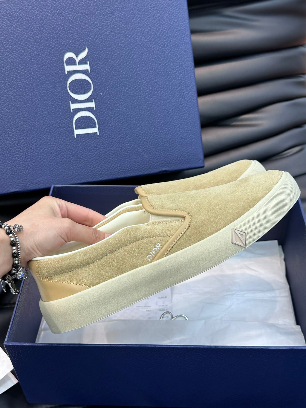 Beige Slip-On Sneakers | Soft Neutral Tone, Lace-Free Ease, Everyday Versatility